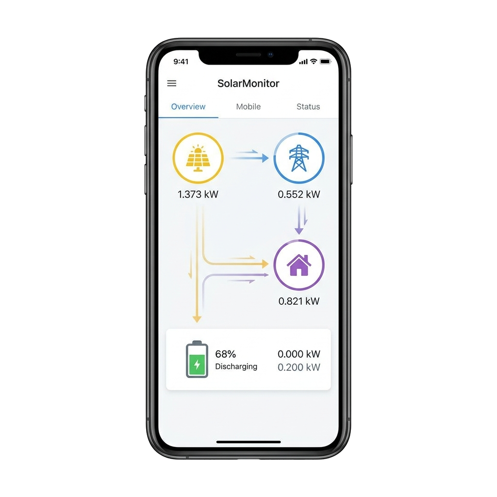 Inverter Monitoring App Dashboard